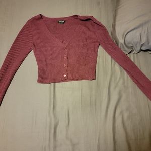 Wild Fable Cropped Cardigan, XS, Purple